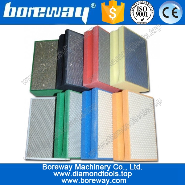 Electroplating diamond hand held polishing pad for stone,diamond sanding block
