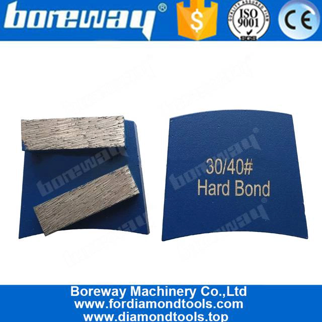 Piatto abrasivo diamantato per cemento a cambio rapido con doppie barre 40x12x12mm