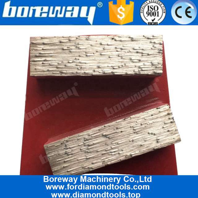 Piatto abrasivo diamantato per cemento a cambio rapido con doppie barre 40x12x12mm