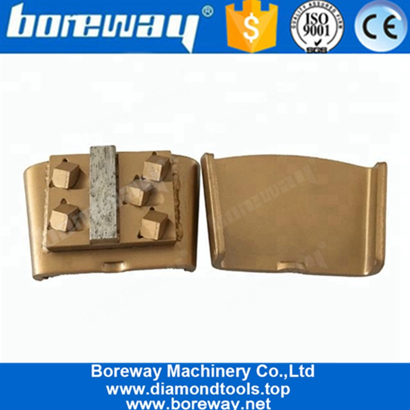 Five PCD and One Segment EZ Change HTC Diamond Grinding Shoes For Concrete