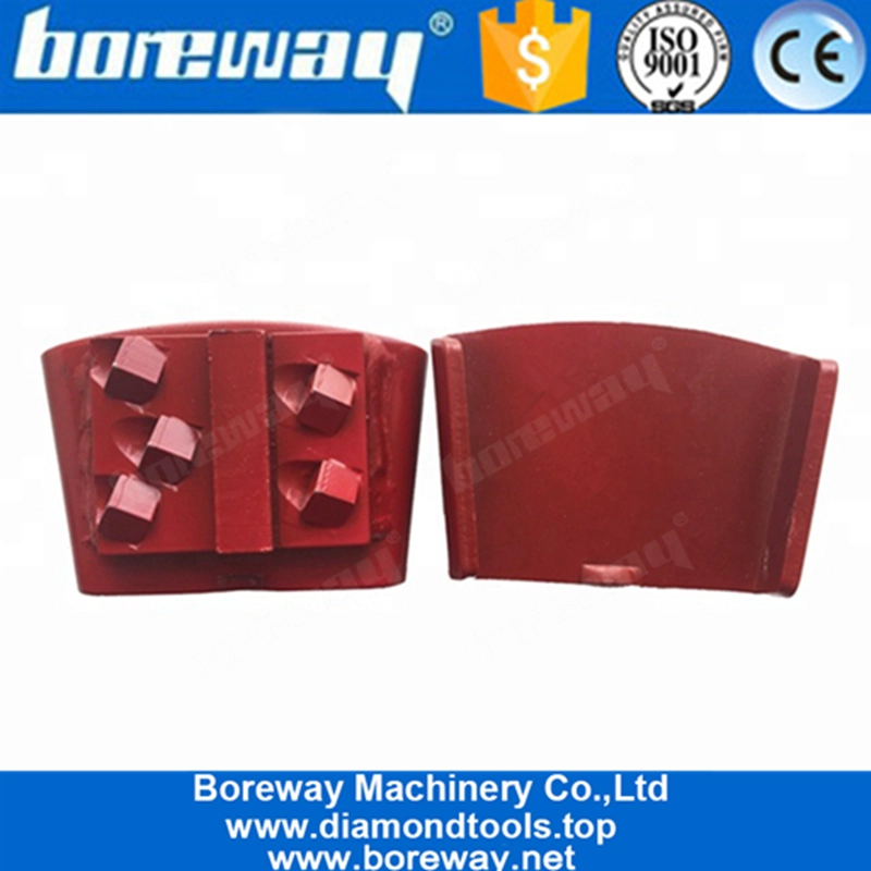 Five PCD and One Segment EZ Change HTC Diamond Grinding Shoes For Concrete