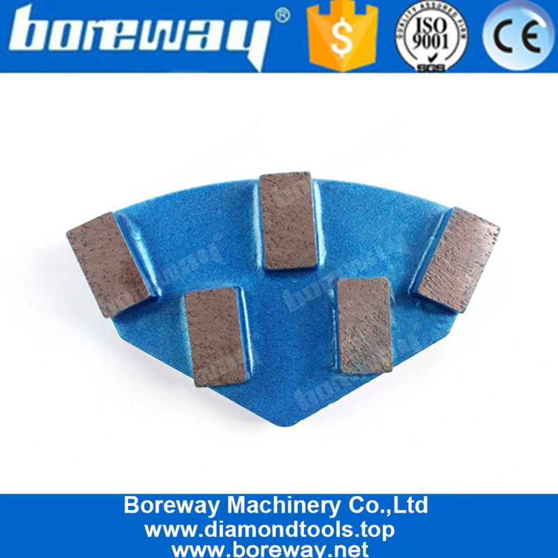 Five Segments Cassani Diamond Concrete Grinding Shoes For Concrete Floor Renovation