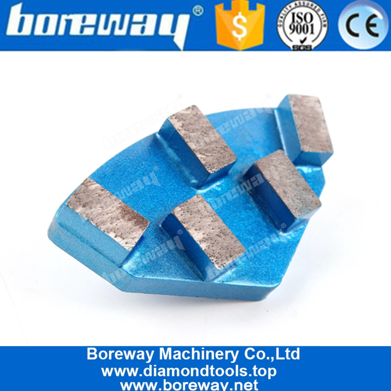 Five Segments Cassani Diamond Concrete Grinding Shoes For Concrete Floor Renovation