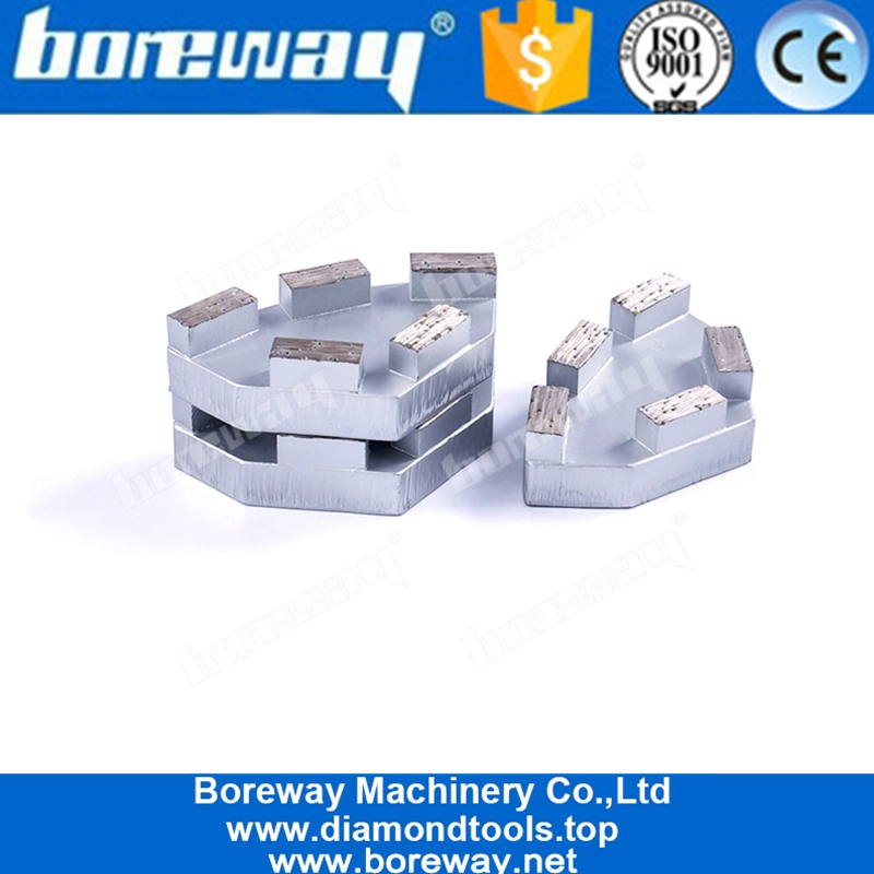 Five Segments Cassani Diamond Concrete Grinding Shoes For Concrete Floor Renovation
