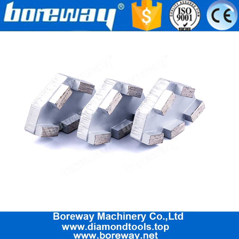 Five Segments Cassani Diamond Concrete Grinding Shoes For Concrete Floor Renovation