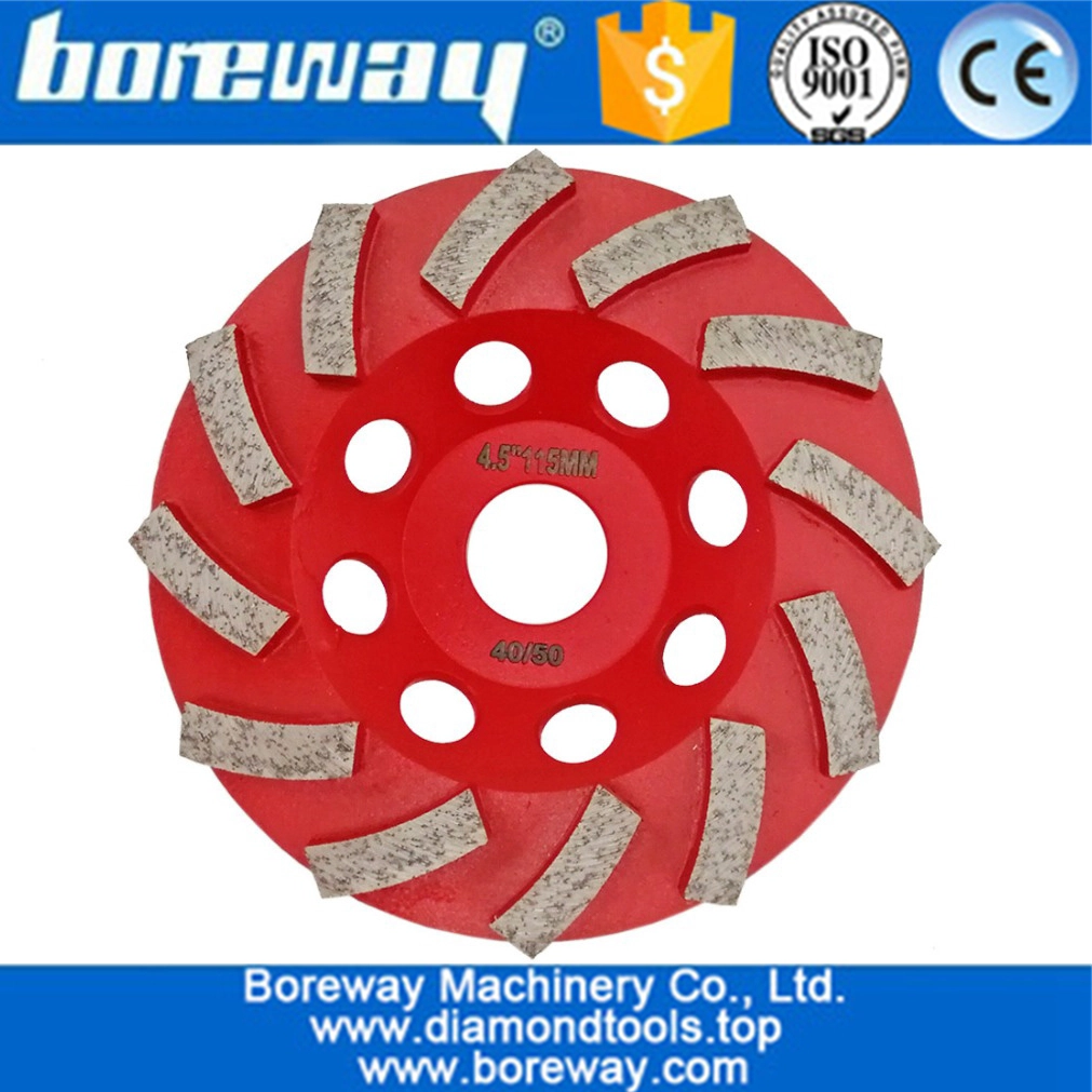 High Quality Welded Diamond Segmented Turbo Grinding Cup Wheel for Concrete and other construction material