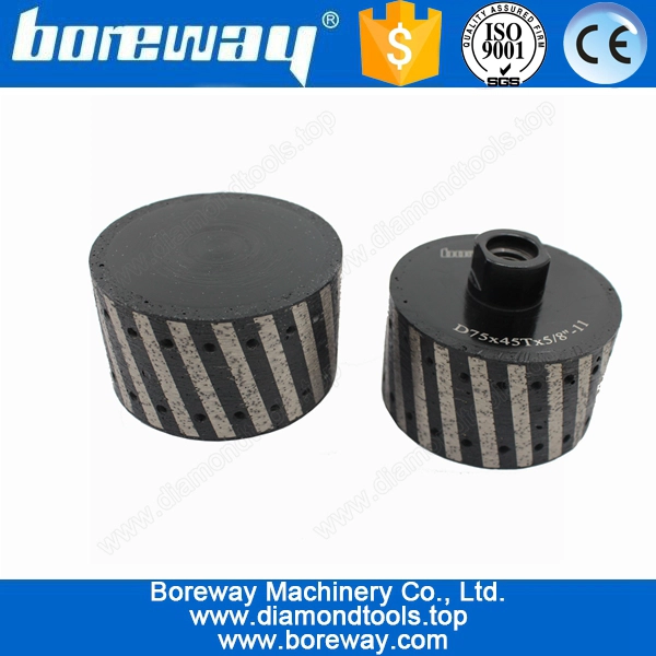 Hot Sell Resin Filled Polishing Drum Abrasive Wheel For limestone D75*45T*5/8"-11