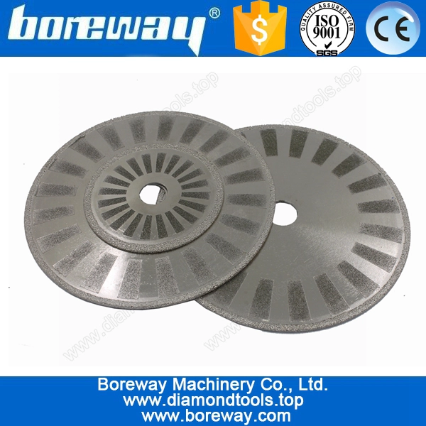Venta caliente vacío Brazed hoja de corte de piedra de granito con protección segmento D180 * 5 * 3 * 22 mm