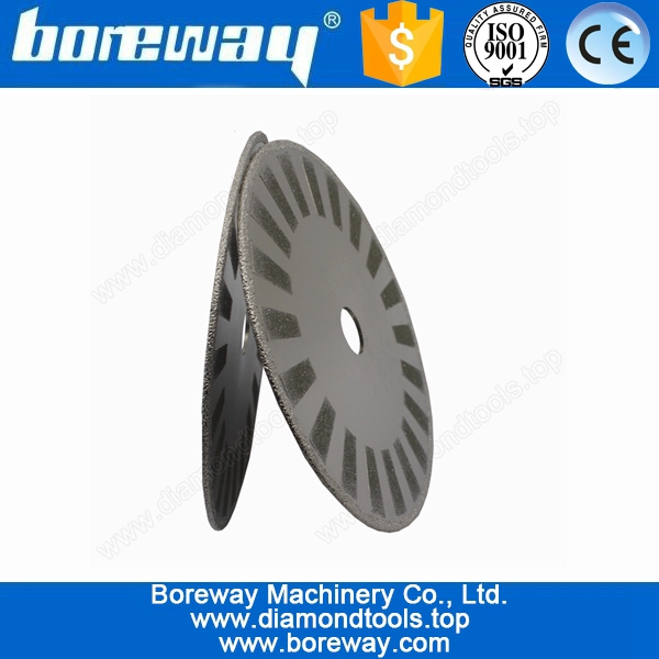 Venta caliente vacío Brazed hoja de corte de piedra de granito con protección segmento D180 * 5 * 3 * 22 mm
