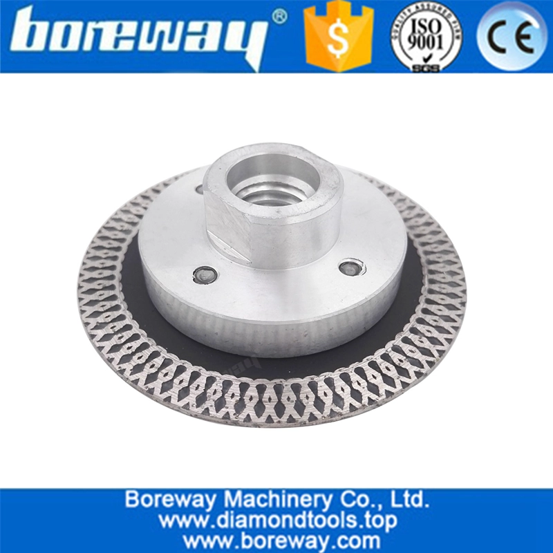 Hot pressed mini mesh turbo rim diamond blades with removable M14 flange factory price 75MM Carving blade cutting disc