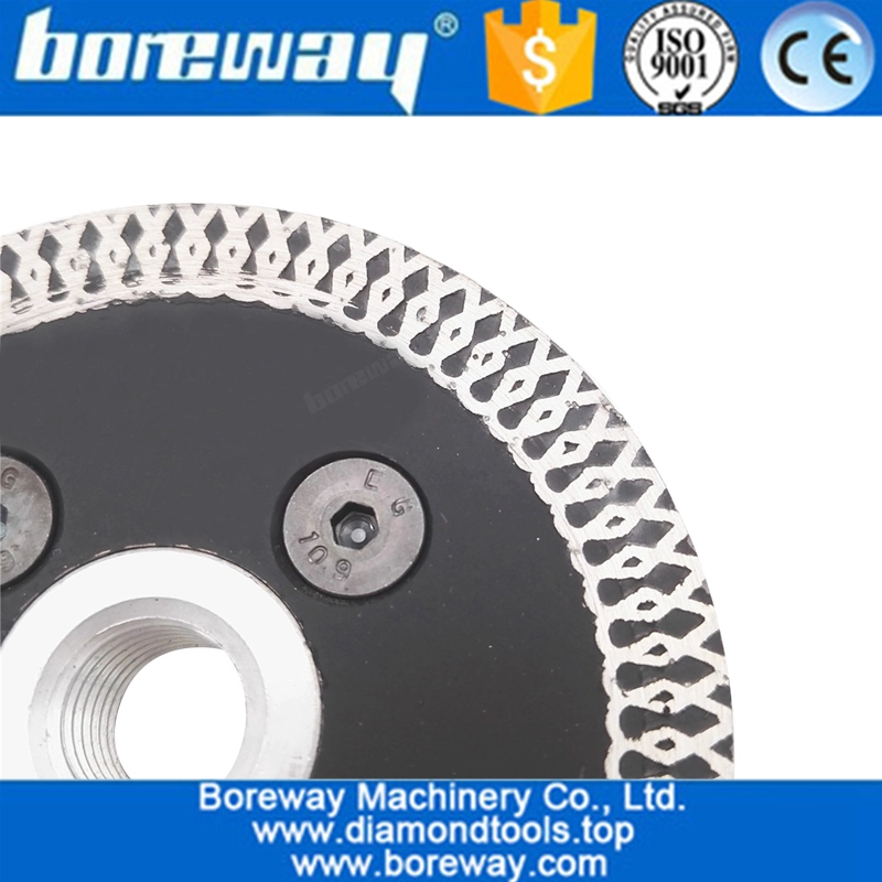 Hot pressed mini mesh turbo rim diamond blades with removable M14 flange factory price 75MM Carving blade cutting disc