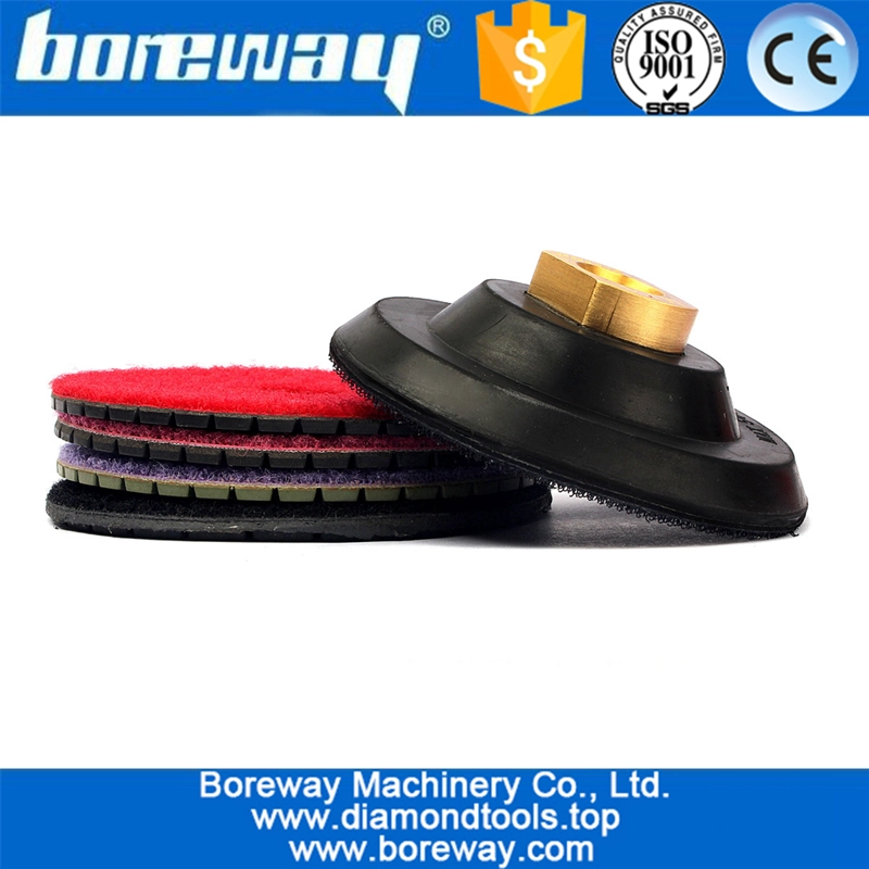 Utensili diamantati a basso prezzo Disco per levigatura a 3 passaggi + Tampone per lucidatura tampone + Tampone in gomma per lucidatura di superfici