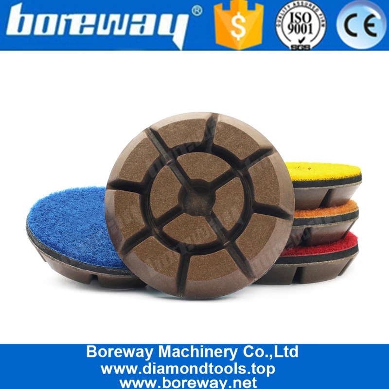 Metal Filling Diamond Resin Bond Polishing Pads For Concrete Floor
