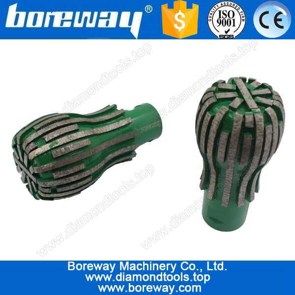New product:D62*91T*131L*M22*2.5P diamond spherical milling cutter for grinding stone vase