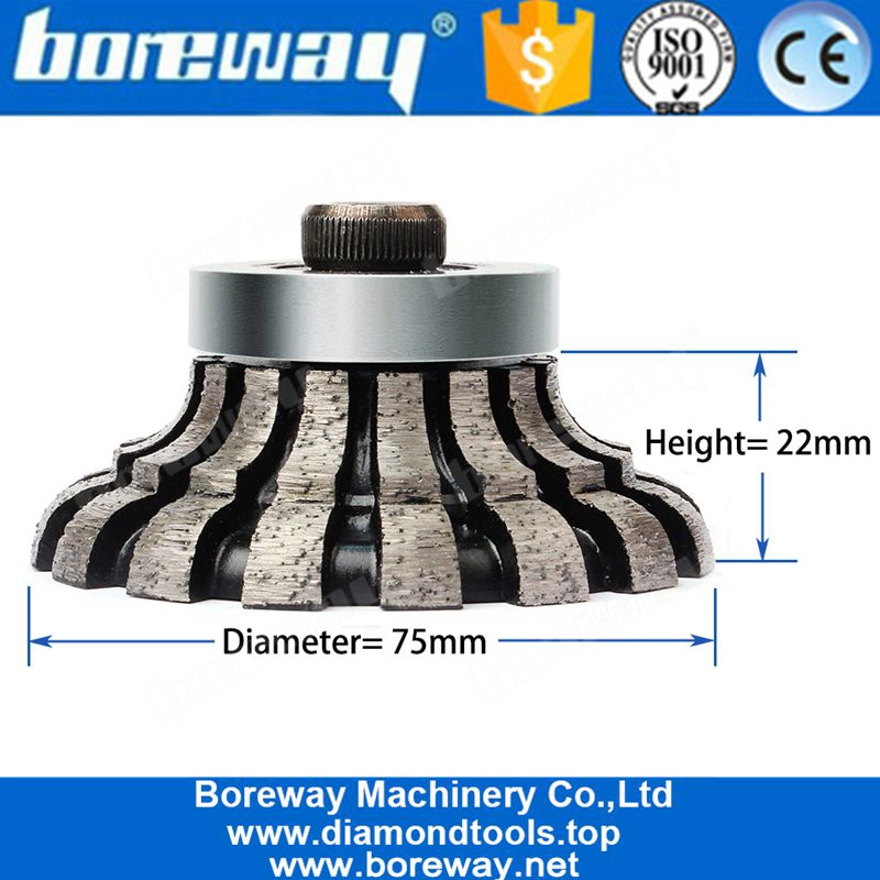 Diamant-Fräser O20 * D75 * M10 für Granit-Marmor-Countertop