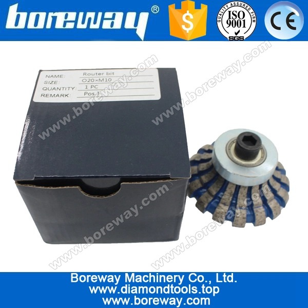 O20*M10 complete set diamond router bit for grinding stone slab,O shape diamond router bit