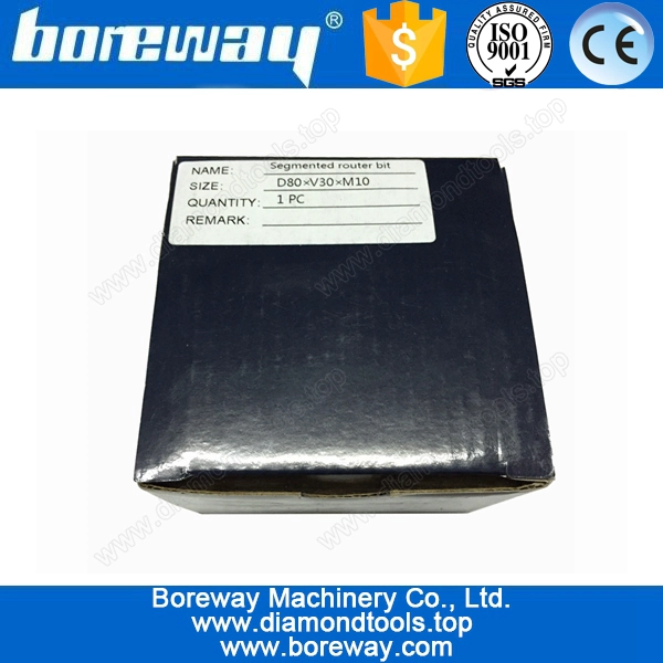 Portable Segment Full Bullnose Router Bit For Stone D80*V30*M10