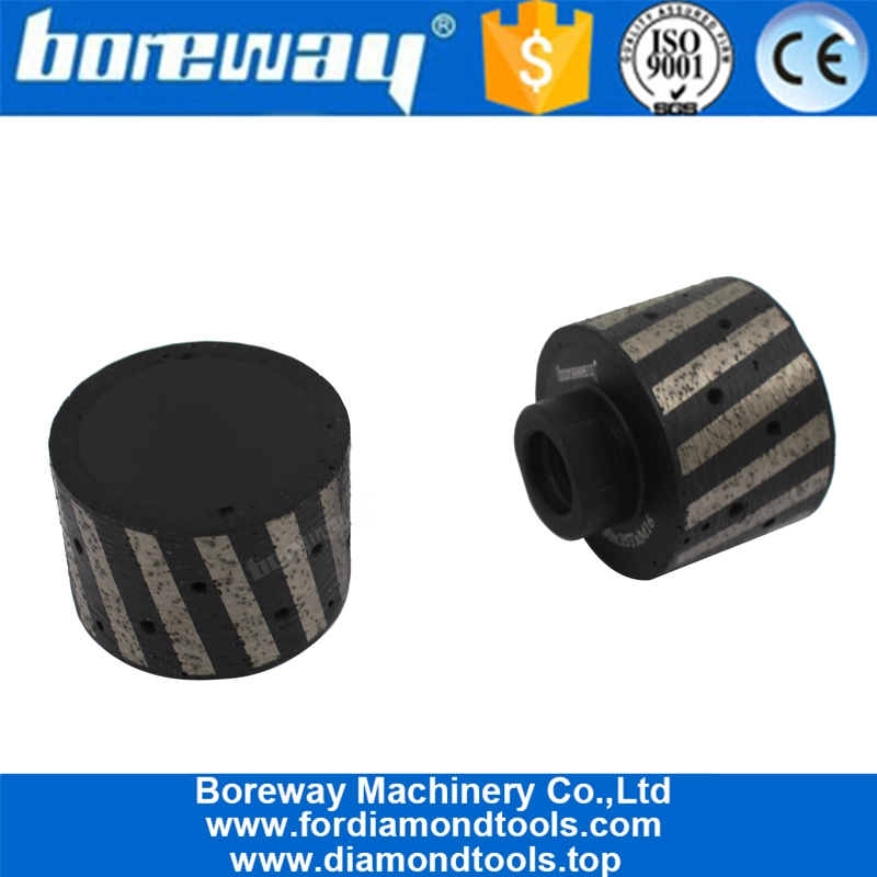 D50 Resin Filled CNC Segmented Drum Polishing Wheel For Stone Basin Processing Slab Manufacturer