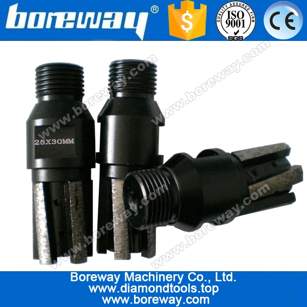 Segmented diamond finger bit for stone drilling milling and grinding