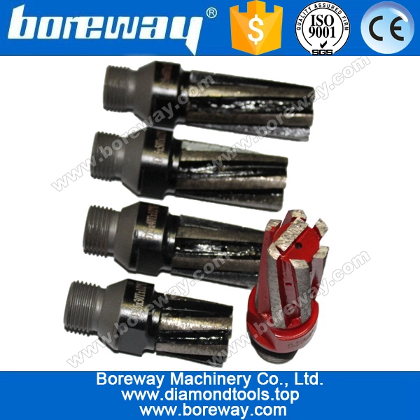 Segmented diamond finger bit for stone drilling milling and grinding