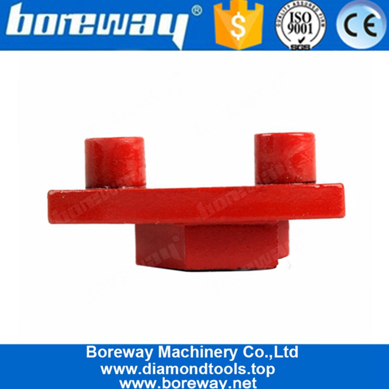 8Single Hexagon Segment Two Pins Metal Bond Diamond Grinding Pads For Concrete Terrazzo Floor