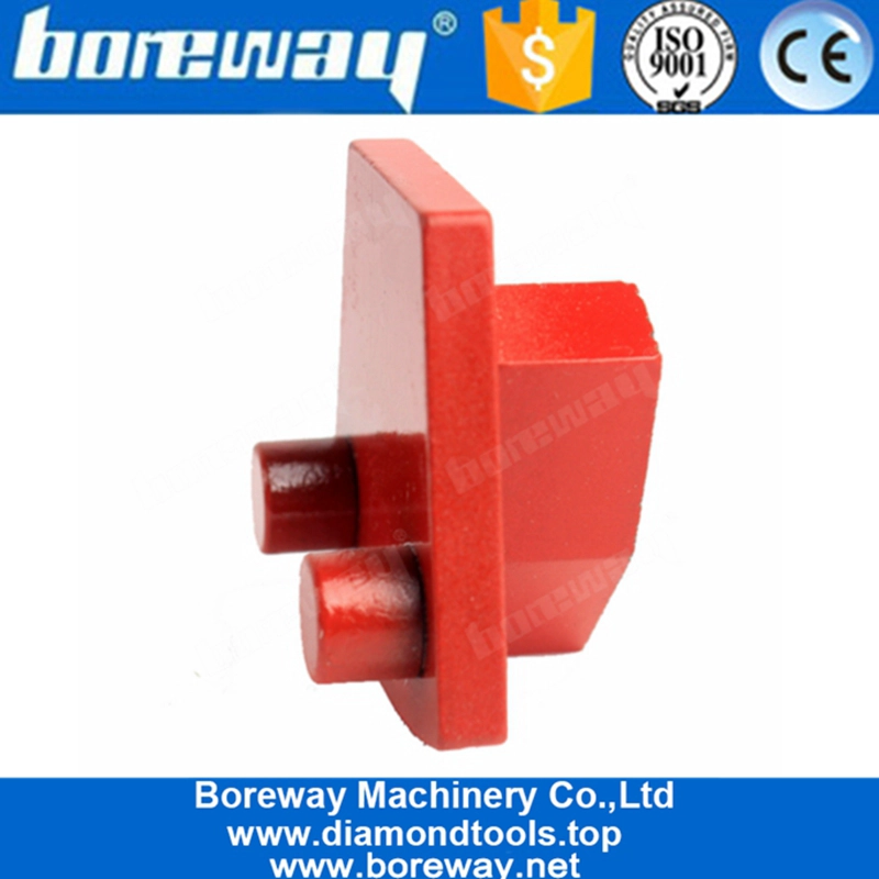 8Single Hexagon Segment Two Pins Metal Bond Diamond Grinding Pads For Concrete Terrazzo Floor