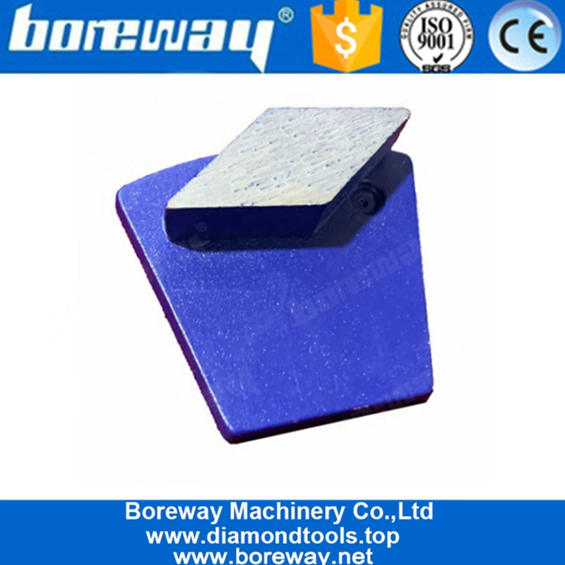 Single Rhombus Segment Top Sharp Redi Lock Two Pins Grinding Shoes For Concrete Terrazzo Floor