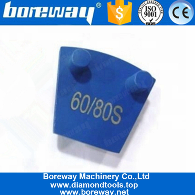 Single Rhombus Segment Top Sharp Redi Lock Two Pins Grinding Shoes For Concrete Terrazzo Floor