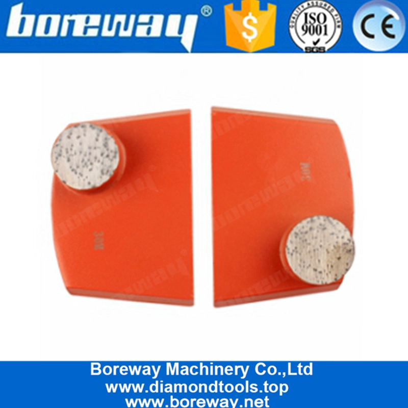 Single Segment Lavina Quick Lock Trapezoid Diamond Grinding Shoes For Concrete Terrazzo Floor