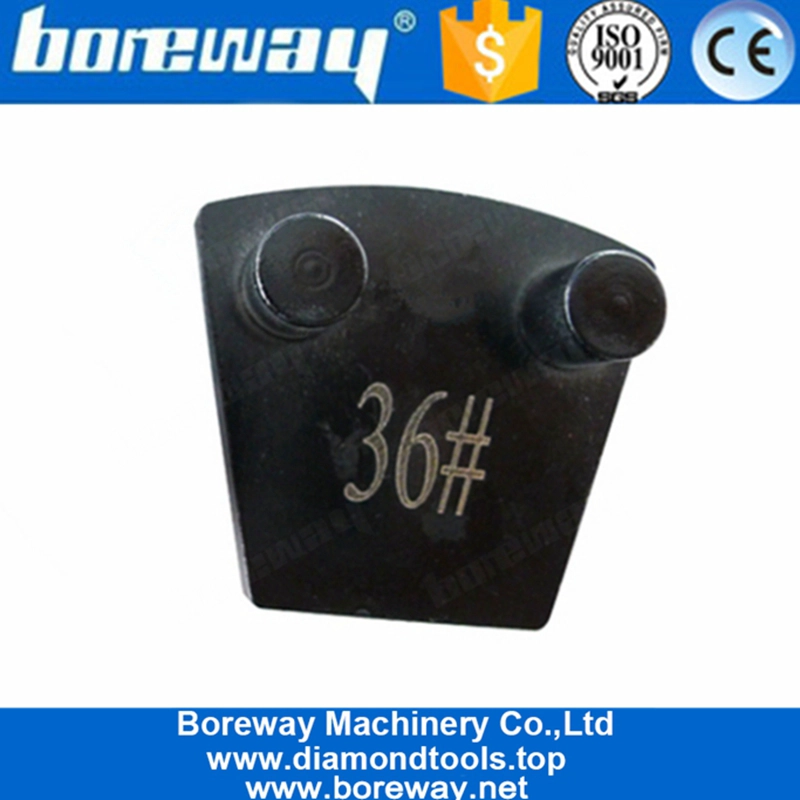 Single Z Shape Segment Two Pins Redi Lock Diamond Grinding Shoes For Concrete Floor Polishing