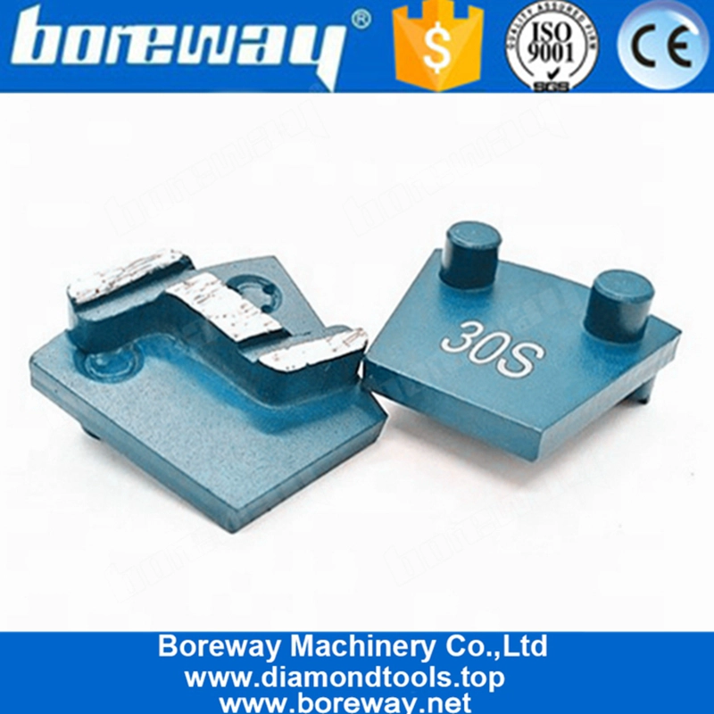 Single Z Shape Segment Two Pins Redi Lock Diamond Grinding Shoes For Concrete Floor Polishing