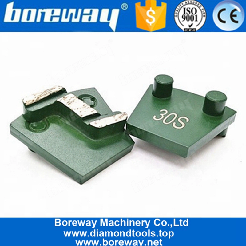Single Z Shape Segment Two Pins Redi Lock Diamond Grinding Shoes For Concrete Floor Polishing