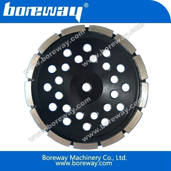 Single row segmented diamond cup wheels
