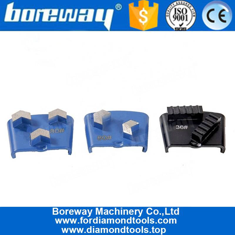 Super Sharp HTC EZ Change Grinding Shoes With Three Arrow Segments For Concrete Terrazzo Floor