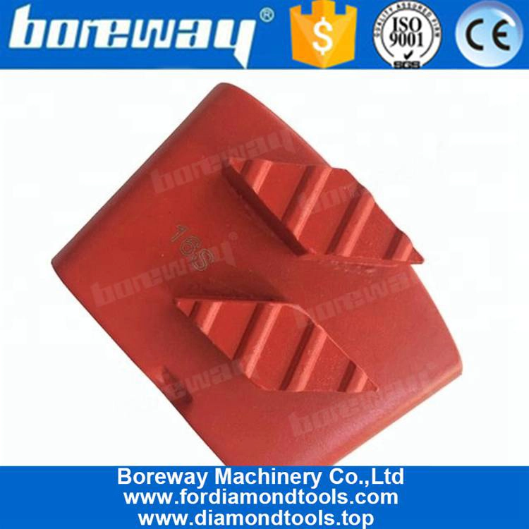 Super Sharpness HTC Grinding Shoes With Double Rhombus Segments For Rough Concrete Terrazzo Floor
