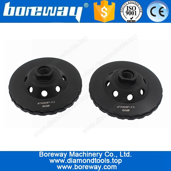 Supply 4"*5/8"-11 Double Turbo Wave Diamond Grinding Cup Wheel For Stone