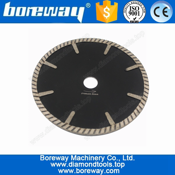 Supply Convex Granite Diamond Cutting Disc With Turbo Protection Segment D180*22.23mm