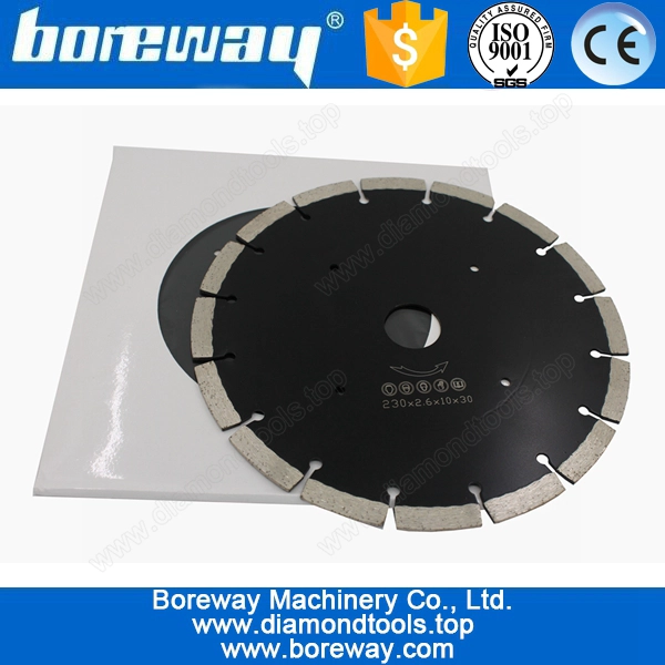 Supply D230mm Diamond Segmented Cutting Blade Saws With Key Holes D230*2.6*10*30mm