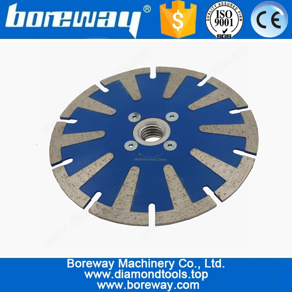 Supply T Shape Convex Diamond Cutting Saw Blade With Flange D125*M14