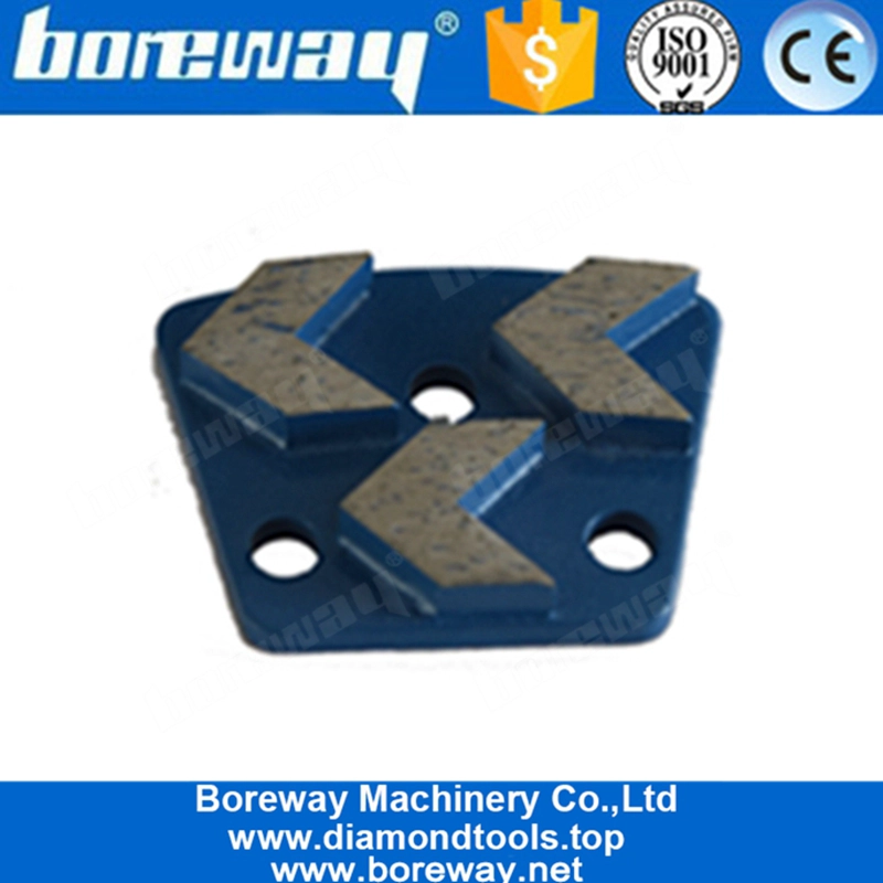Three Arrow Segments Trapezoid Diamond Concrete Grinding Disc For Concrete Terrazzo Floor