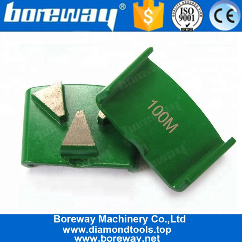 Three Trapezoid Segments HTC Concrete Grinding Block For Concrete Floor