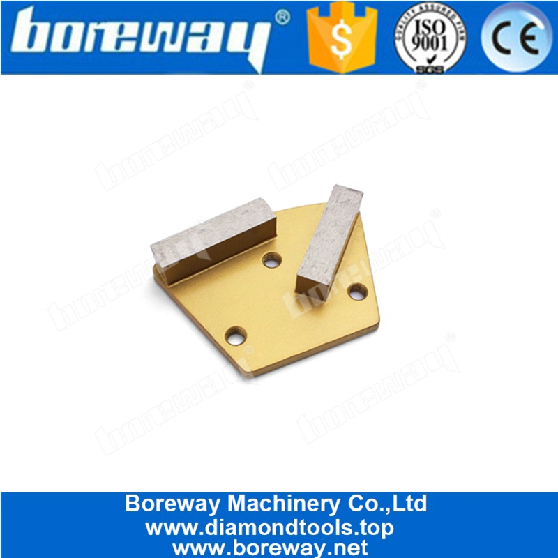 Trapezoid Metal Diamond Grinding Disc 400 Grit 2 Bar Segments Magnetic Plate For Floor Grinder