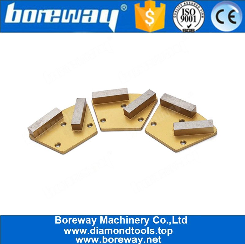 Trapezoid Metal Diamond Grinding Disc 400 Grit 2 Bar Segments Magnetic Plate For Floor Grinder