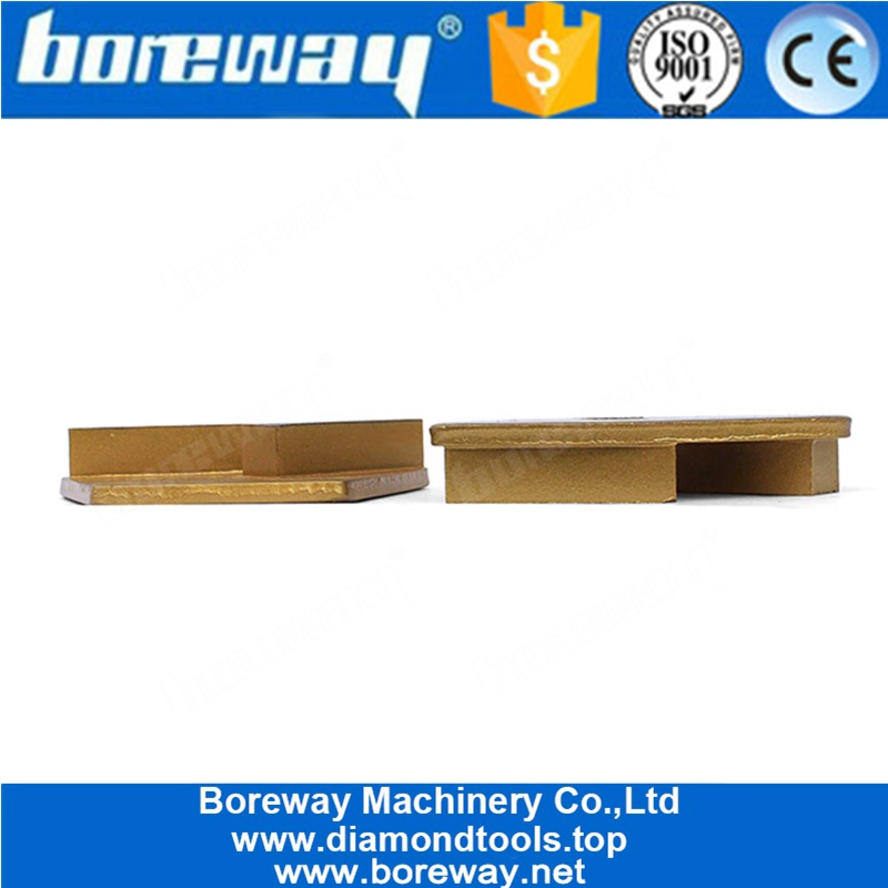 Trapezoid Metal Diamond Grinding Disc 400 Grit 2 Bar Segments Magnetic Plate For Floor Grinder