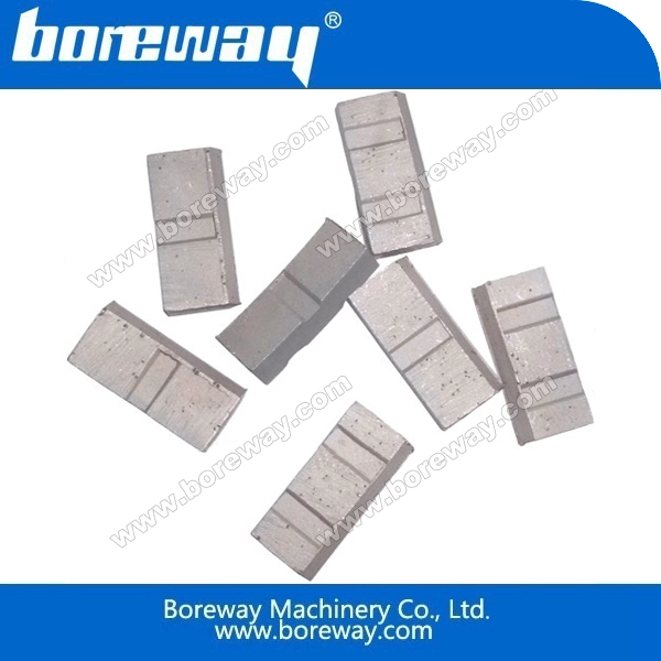 Turbo segment for stone diamond core drill bit