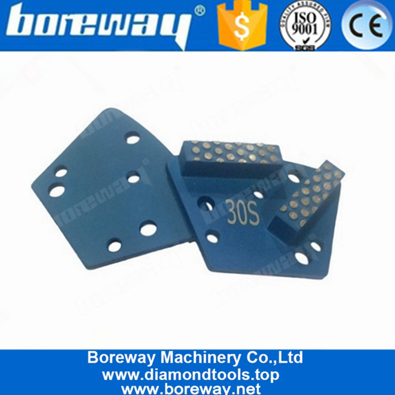 Two Bar Segments Trapezoid Diamond Grinding Shoes For Concrete Coating And Epoxy Removing