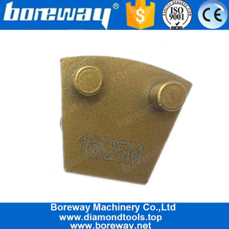 Two Drill Bits Segments Two Pins Blank Grinding Pads For Hard Concrete Coating Epoxy Removal