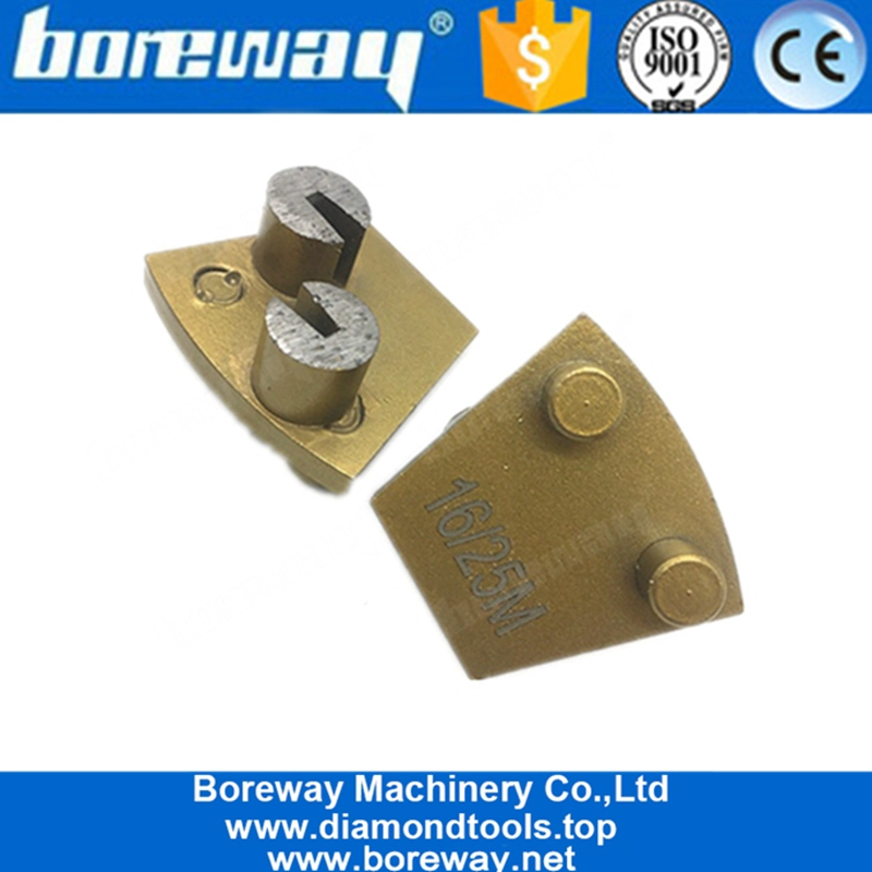 Two Drill Bits Segments Two Pins Blank Grinding Pads For Hard Concrete Coating Epoxy Removal