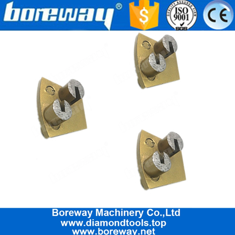 Two Drill Bits Segments Two Pins Blank Grinding Pads For Hard Concrete Coating Epoxy Removal