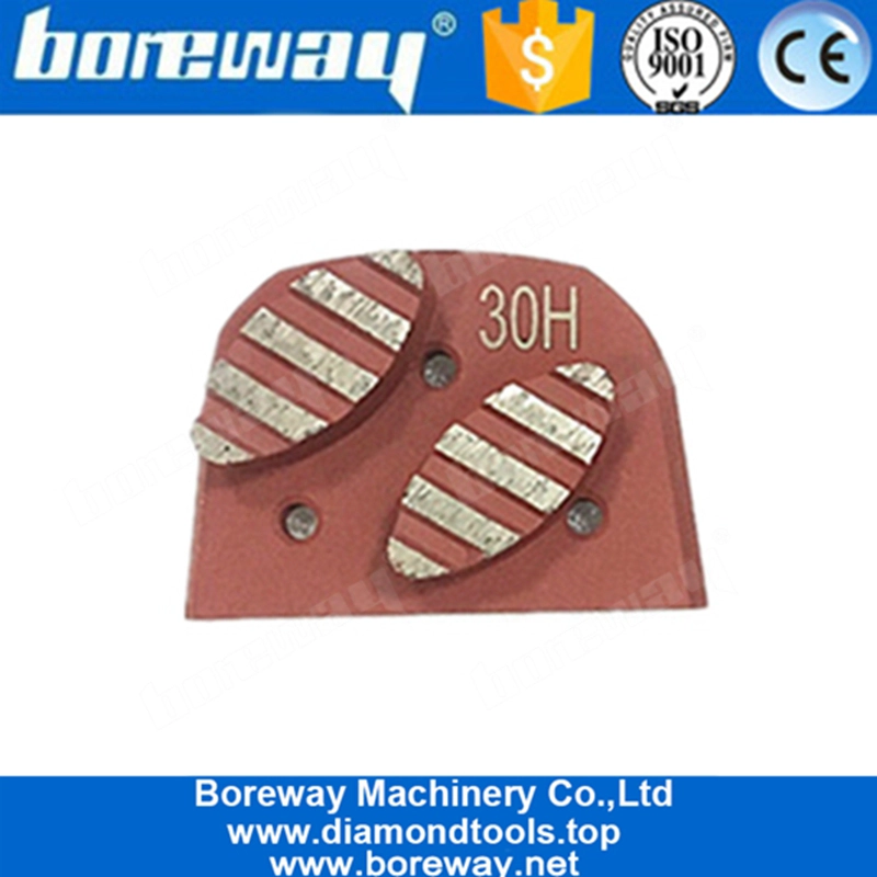 Two Oval Segments Metal Bond Lavina Quick Lock Grinding Plate For Concrete Coating Epoxy